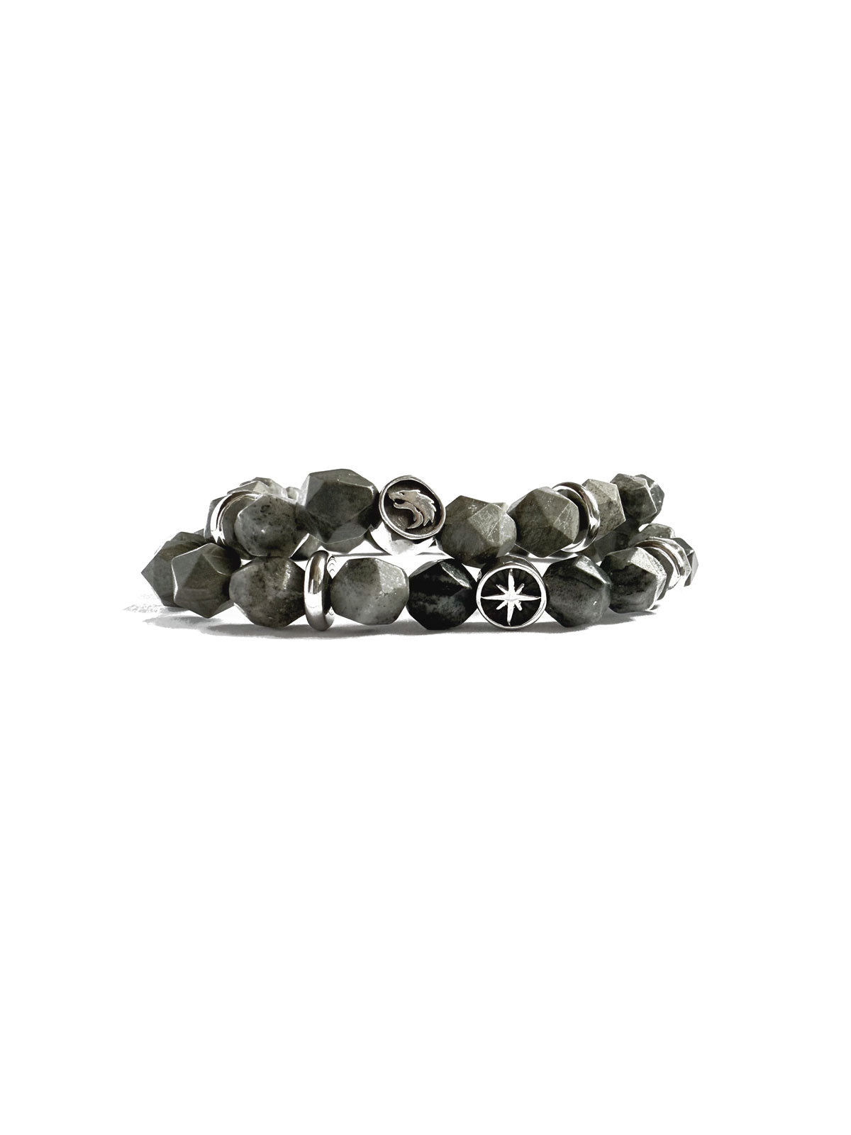Grey Stone Wolf Bracelet