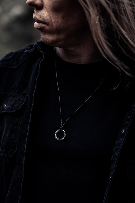 VAEGAR Path Courage Necklace and Male Model