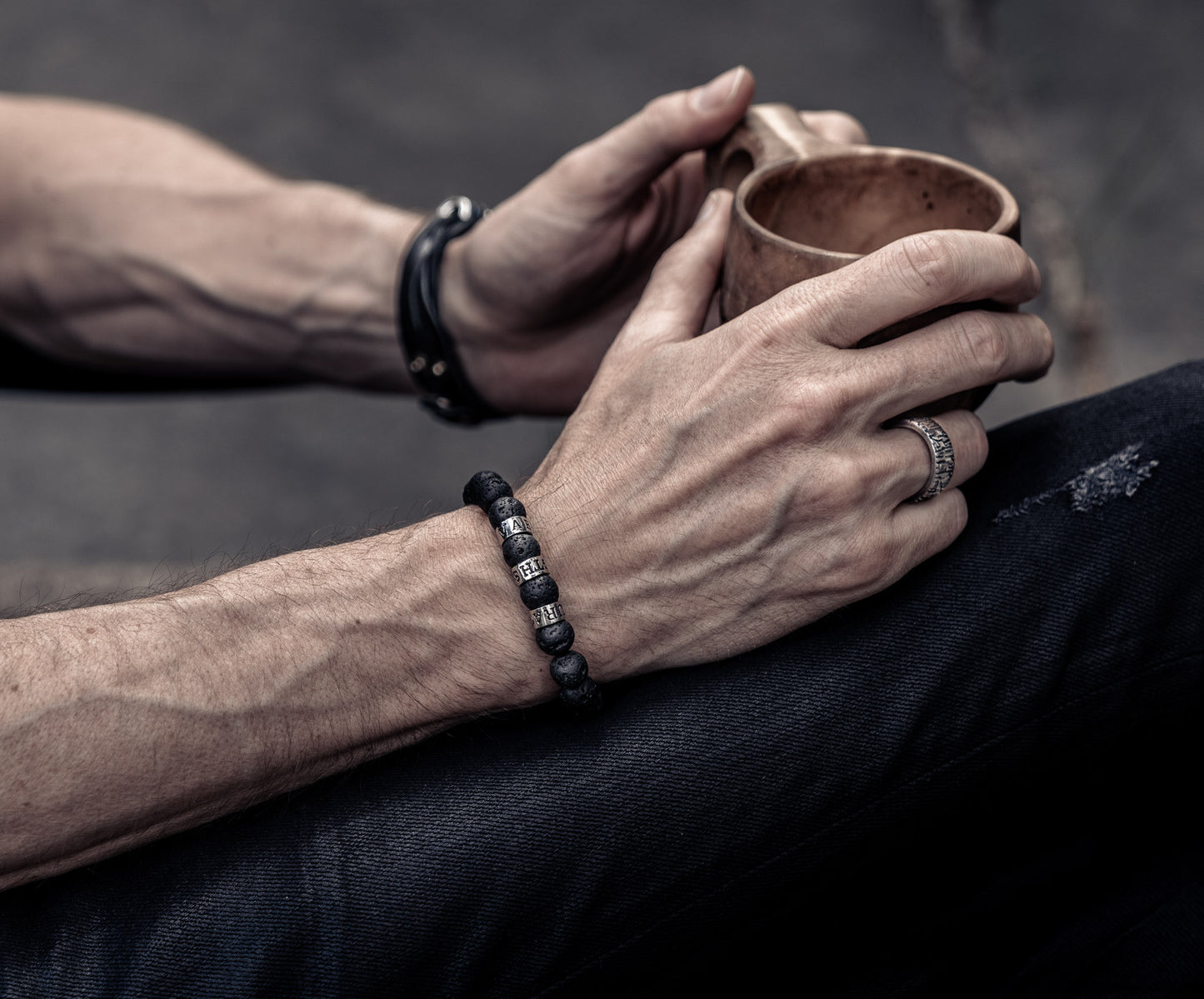 VAEGAR Lava Bracelet and Male Model