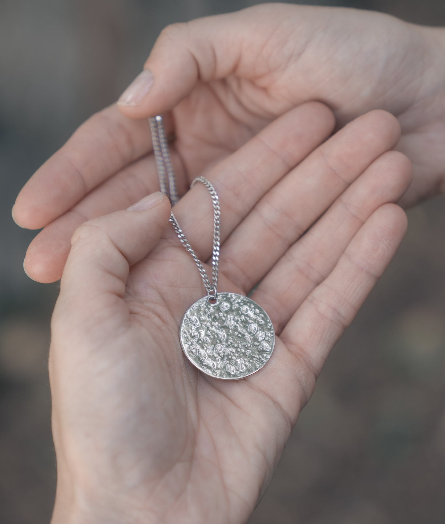 VAEGAR Moon Necklace and Female Model