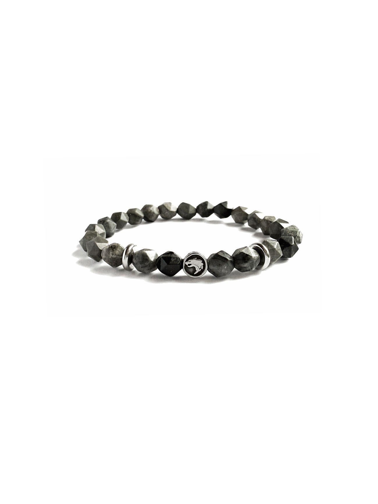 Grey Stone Wolf Bracelet