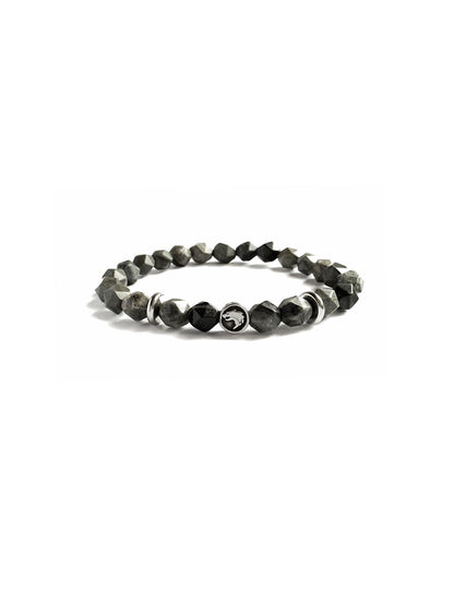 Grey Stone Wolf Bracelet
